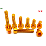 ZŁOTE ALUMINIOWE ŚRUBY DIN 912 M2